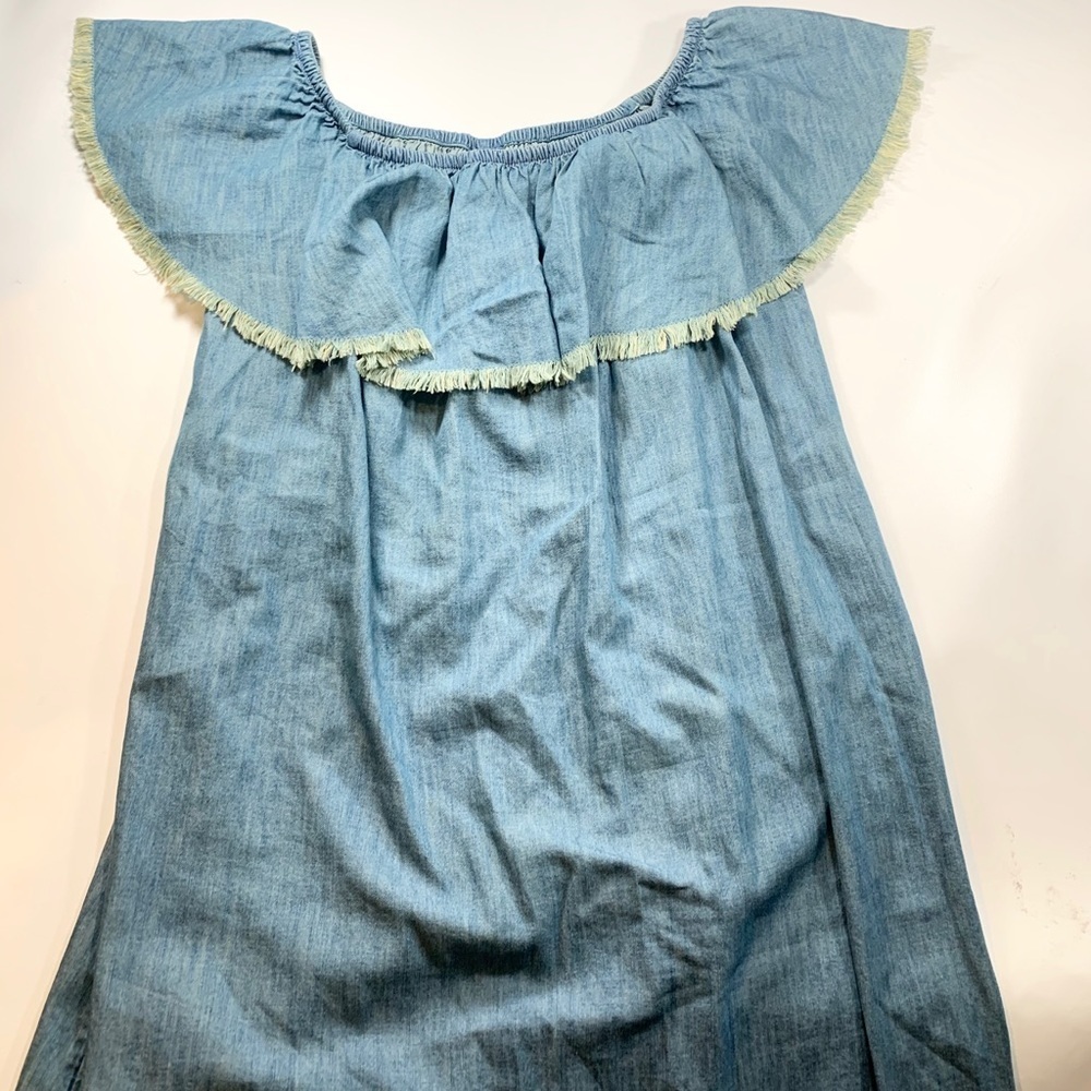 Mossimo Supply & Co Denim Dress XS Raw Hem - Picture 1 of 9